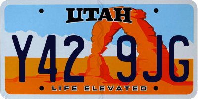 UT license plate Y429JG