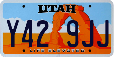 UT license plate Y429JJ
