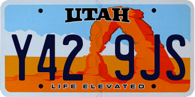 UT license plate Y429JS