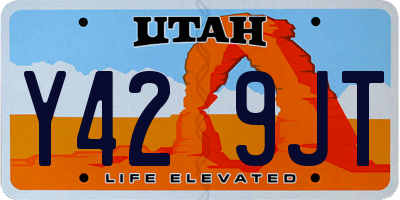 UT license plate Y429JT