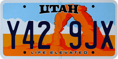 UT license plate Y429JX