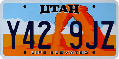 UT license plate Y429JZ