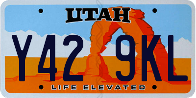 UT license plate Y429KL