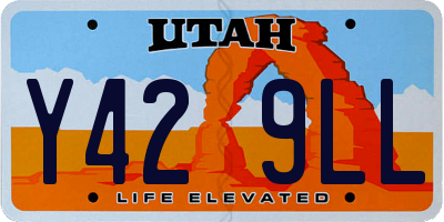 UT license plate Y429LL