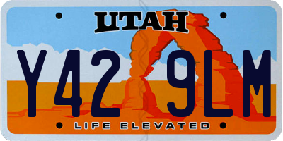 UT license plate Y429LM