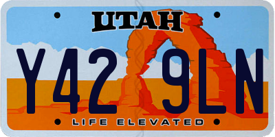 UT license plate Y429LN