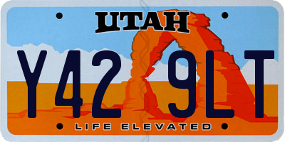 UT license plate Y429LT