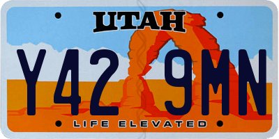 UT license plate Y429MN