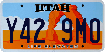 UT license plate Y429MO