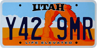 UT license plate Y429MR