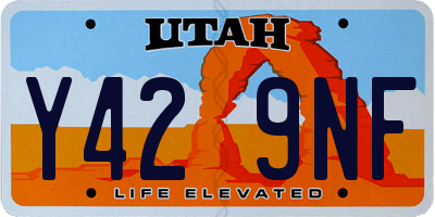 UT license plate Y429NF