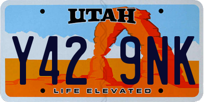 UT license plate Y429NK