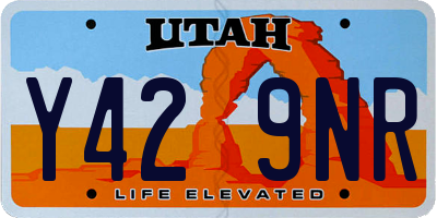 UT license plate Y429NR