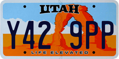 UT license plate Y429PP