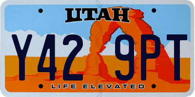 UT license plate Y429PT