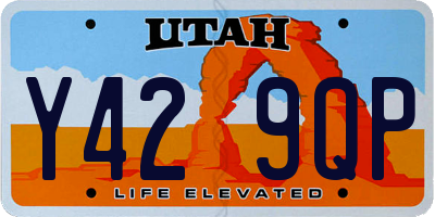 UT license plate Y429QP