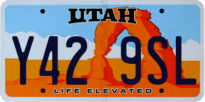 UT license plate Y429SL