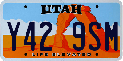 UT license plate Y429SM