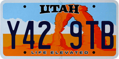 UT license plate Y429TB