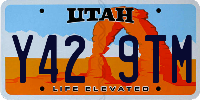 UT license plate Y429TM