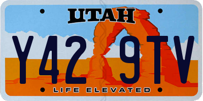 UT license plate Y429TV