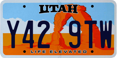UT license plate Y429TW
