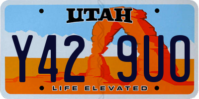 UT license plate Y429UO