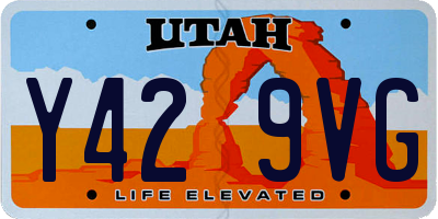 UT license plate Y429VG