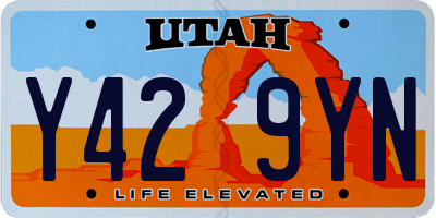 UT license plate Y429YN