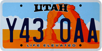 UT license plate Y430AA