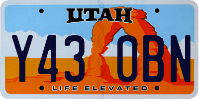 UT license plate Y430BN