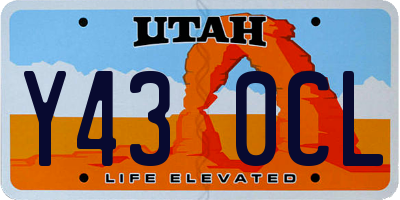 UT license plate Y430CL