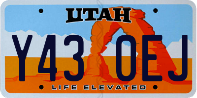 UT license plate Y430EJ