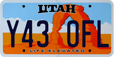 UT license plate Y430FL