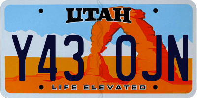 UT license plate Y430JN