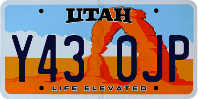 UT license plate Y430JP