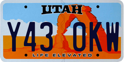 UT license plate Y430KW