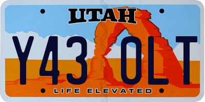 UT license plate Y430LT