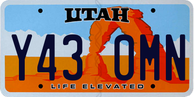UT license plate Y430MN