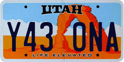 UT license plate Y430NA