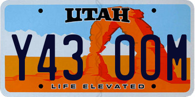 UT license plate Y430OM