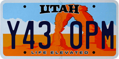 UT license plate Y430PM