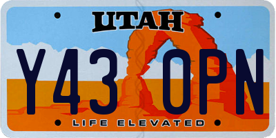 UT license plate Y430PN