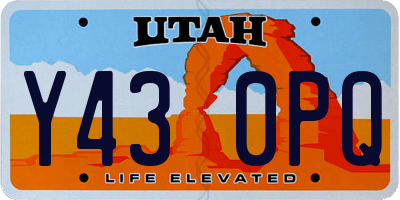 UT license plate Y430PQ