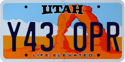 UT license plate Y430PR