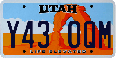 UT license plate Y430QM