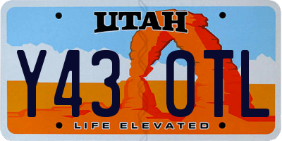 UT license plate Y430TL