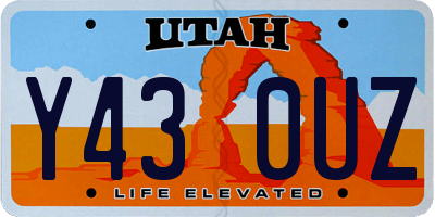 UT license plate Y430UZ