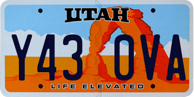 UT license plate Y430VA