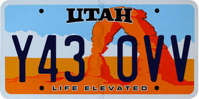 UT license plate Y430VV